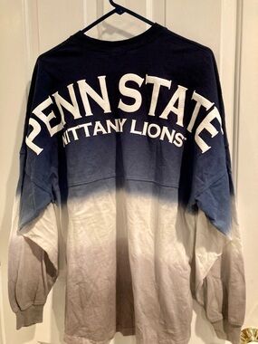 NEW Penn State Spirit Jersey Sweatshirt Ombre Hippie Football College Wear